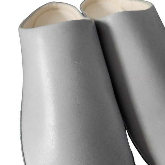 Olukai Leather Mule Slippers Blue Gray Men's Size 12 Loungewear Gift - Picture 5 of 16